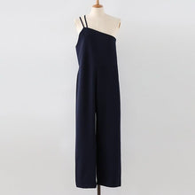 Load image into Gallery viewer, Office Ladies Korean Japan Style Black Jumpsuits Women Plus Size Loose Casual Wide Legs Backless Female Elegant Rompers