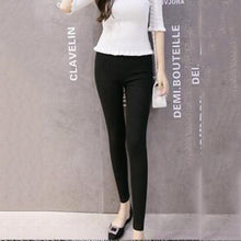 Load image into Gallery viewer, Leggings Women Long Black Split All-match Elegant Womens Sexy Trousers Korean Style Soft Casual Simple Daily Ladies Clothing New
