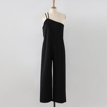 Load image into Gallery viewer, Office Ladies Korean Japan Style Black Jumpsuits Women Plus Size Loose Casual Wide Legs Backless Female Elegant Rompers
