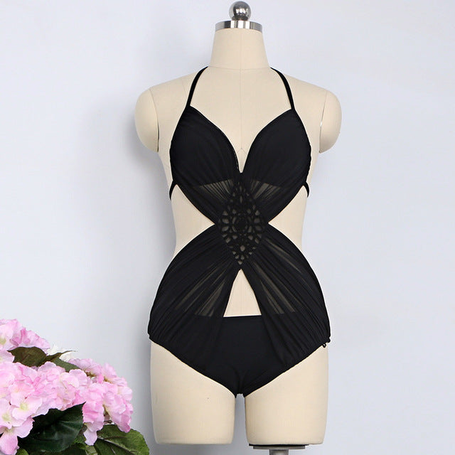 Know Dream Sexy One-piece Swimsuit Ladies Korean Style Dead Pool Swimsuit Hollow Lace Fashion Slim Bathing Suit Cover Ups Beach