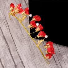 Load image into Gallery viewer, Headdress New Glorious Korean Style MORI Series Flower Garland Wedding Dress White Hair Accessories Studio Marriage Accessories
