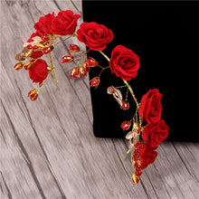 Load image into Gallery viewer, Headdress New Glorious Korean Style MORI Series Flower Garland Wedding Dress White Hair Accessories Studio Marriage Accessories
