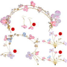 Load image into Gallery viewer, Headdress New Glorious Korean Style MORI Series Flower Garland Wedding Dress White Hair Accessories Studio Marriage Accessories
