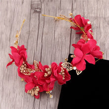 Load image into Gallery viewer, Headdress New Glorious Korean Style MORI Series Flower Garland Wedding Dress White Hair Accessories Studio Marriage Accessories
