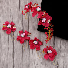 Load image into Gallery viewer, Headdress New Glorious Korean Style MORI Series Flower Garland Wedding Dress White Hair Accessories Studio Marriage Accessories
