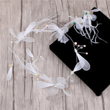 Load image into Gallery viewer, Headdress New Glorious Korean Style MORI Series Flower Garland Wedding Dress White Hair Accessories Studio Marriage Accessories
