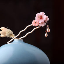 Load image into Gallery viewer, U-shaped hairpin female Chinese wind plate hair Sen Han clothing headdress female Korean hair accessories hairpins ancient style
