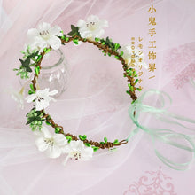 Load image into Gallery viewer, Korean style small fresh female female cherry blossom headband hairpin bride bridesmaid headdress hair accessories headband
